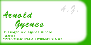 arnold gyenes business card